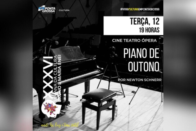O Concerto Piano de Outono será a partir das 19h no auditório A do Cine-Teatro Ópera