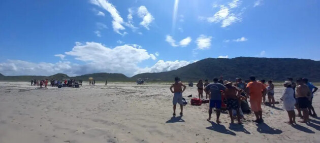 O incidente aconteceu na Praia de Encantadas.