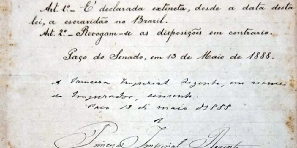 Promulgação da Lei 3.353, em 13 de maio de 1888, acontece em um contexto histórico amplo