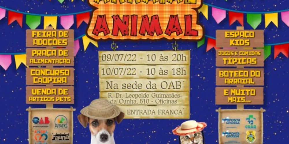 O evento terá entrada gratuita.