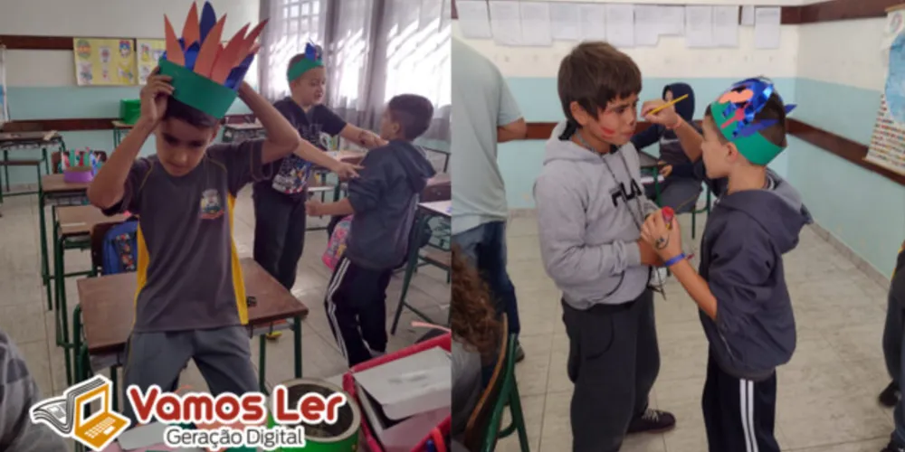 Alunos produziram materiais e se caracterizam em virtude do 19 de abril