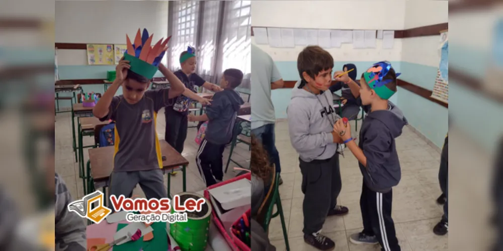 Alunos produziram materiais e se caracterizam em virtude do 19 de abril