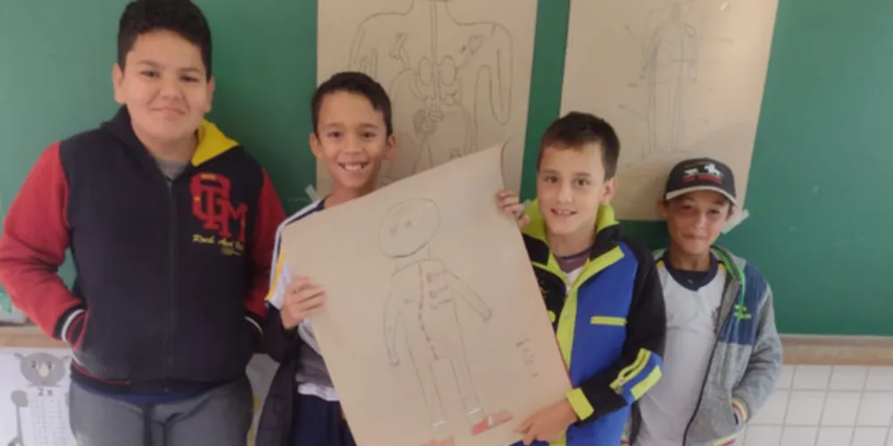 Alunos expuseram suas produções para o restante da turma