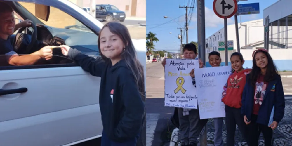 Alunos aplicaram na prática os conceitos estudados sobre a campanha deste mês