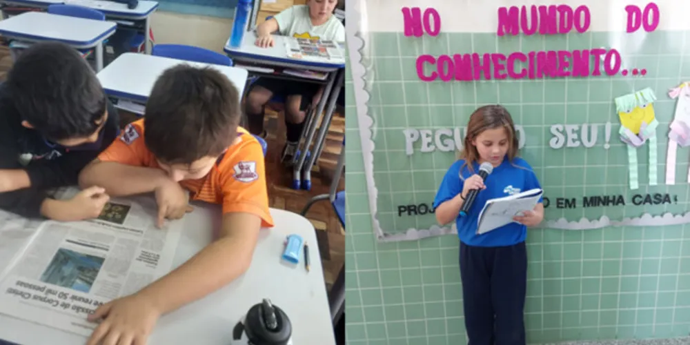Trabalho realizado em sala foi levado as demais turmas e aos pais