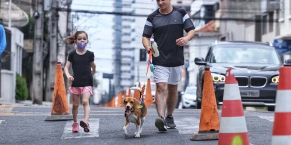 Ruas do centro são utilizadas para ciclismo, patins, caminhadas entre outros.