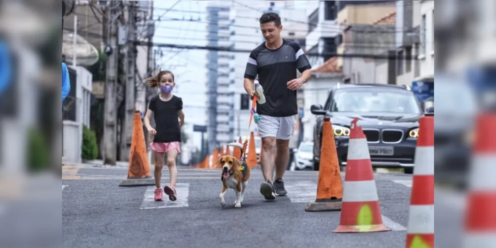 Ruas do centro são utilizadas para ciclismo, patins, caminhadas entre outros.