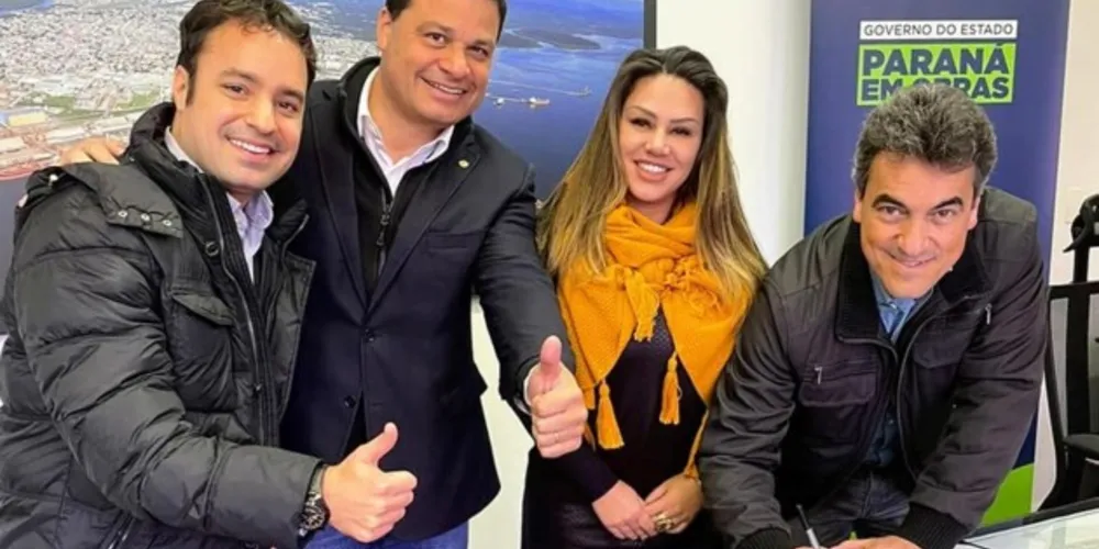 Prefeita Dayane Sovinski assinou um convênio para obras de pavimentação