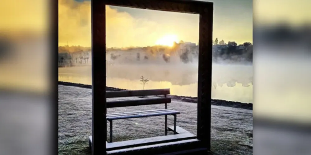 Amanhecer de hoje no Lago de Olarias