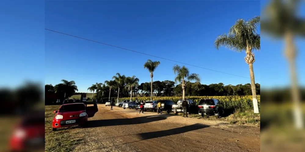 Inúmeras famílias se deslocaram até a Fazenda Dona Mathilde para tirar fotos neste fim de semana