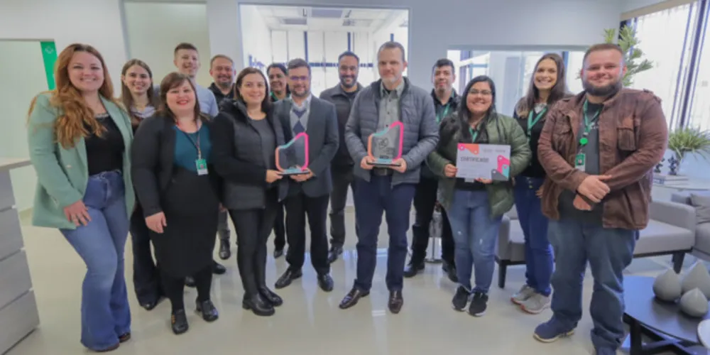 Alguns integrantes do Time de Inovação da Unimed Ponta Grossa acompanharam os três dias de programação e estiveram presentes no momento da premiação.