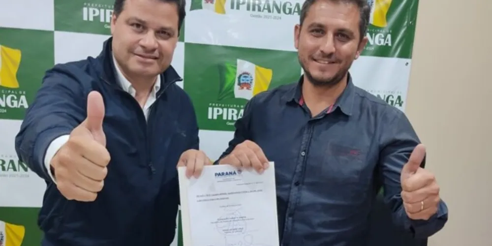 Prefeito Douglas Modesto recebeu a ordem de serviço para a pavimentação asfáltica da rua José Maria Taques