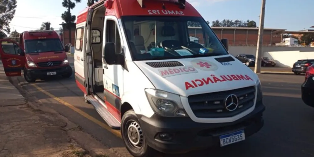 Homem de 53 anos caiu de bicicleta na tarde desta segunda-feira (9), em Ponta Grossa