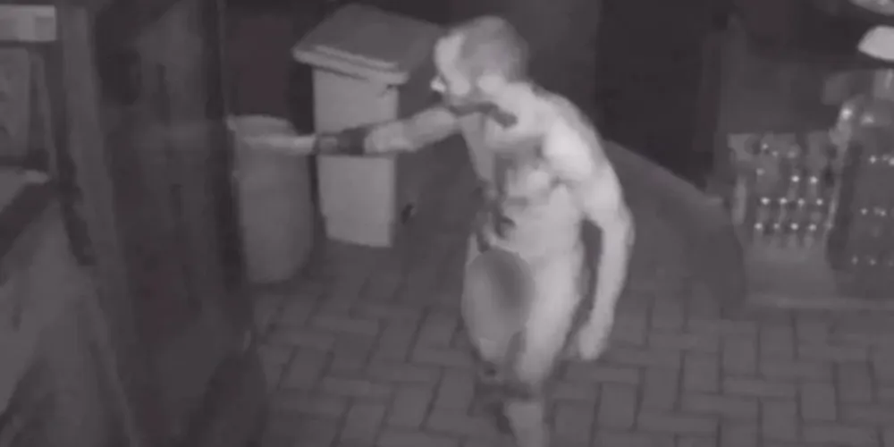 Câmeras de segurança do estabelecimento registraram a ação