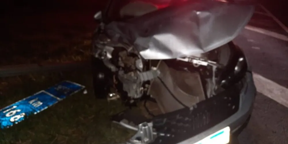 Colisão transversal ocorreu na PRC 373 KM 168