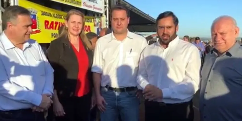 Prefeito Lucas Machado anunciou o lançamento do edital ao lado do Governador Ratinho Junior