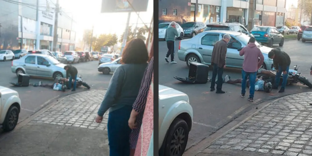 Acidente aconteceu nesta tarde na Avenida Ana Rita