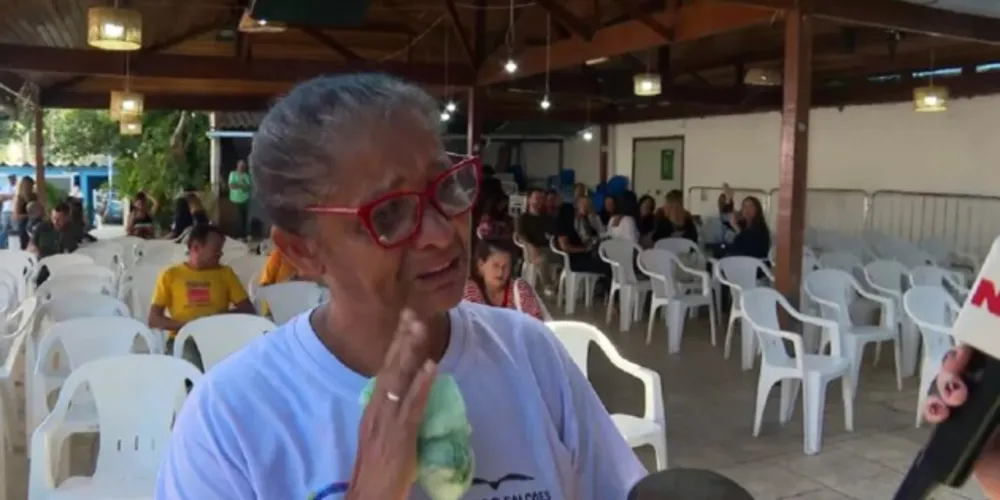 Janete Evaristo, 57 anos, era uma das muitas pessoas que estavam na fila do Prato Feito