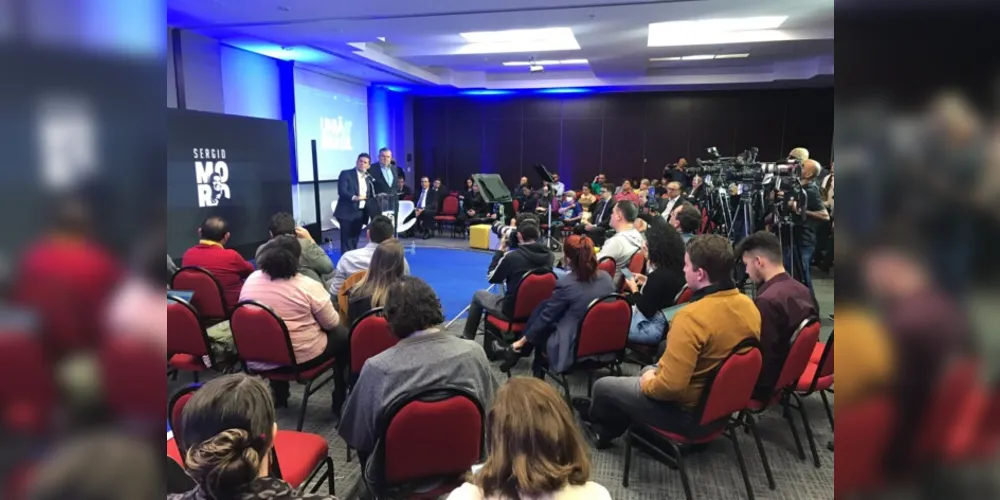 Em entrevista coletiva realizada hoje (12), em Curitiba, Sergio Moro confirmou sua candidatura para o Senado