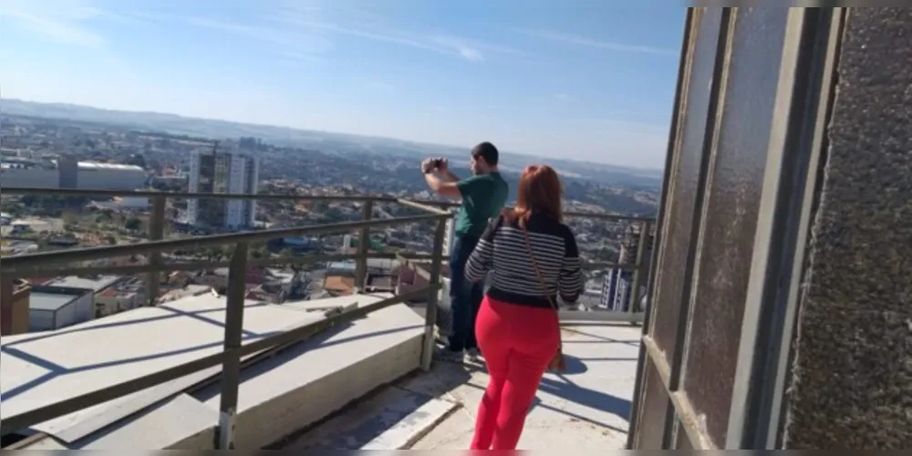 A vista do alto da cúpula da Catedral