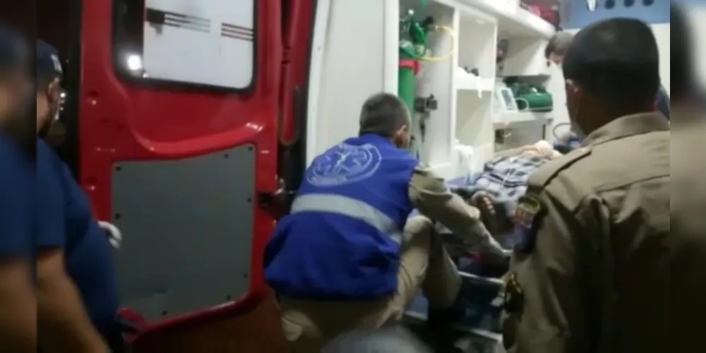 A vítima foi encaminhada para o Hospital Universitário