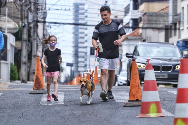 Ruas do centro são utilizadas para ciclismo, patins, caminhadas entre outros.