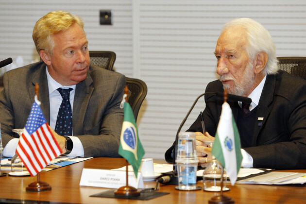 Darci Piana recebeu nesta terça-feira (10), no Palácio Iguaçu, a visita do cônsul-geral dos Estados Unidos em São Paulo, David Hodge