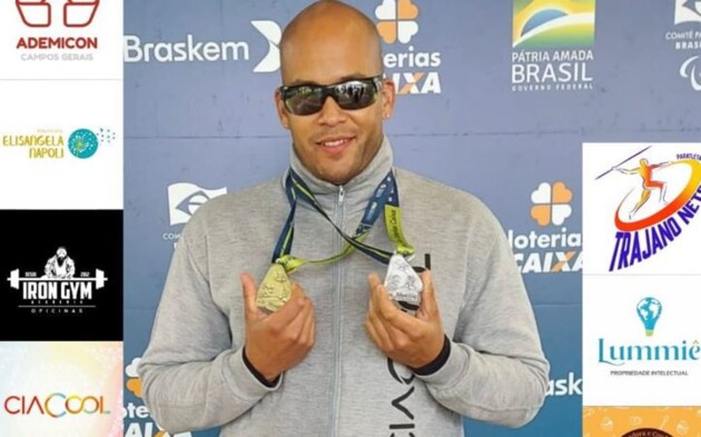 O paranaense acumula vitórias e recordes em quatro modalidades, voltada para deficientes visuais