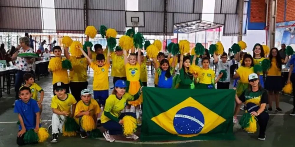 Crianças puderam interagir com bastante alegria durante a dinâmica