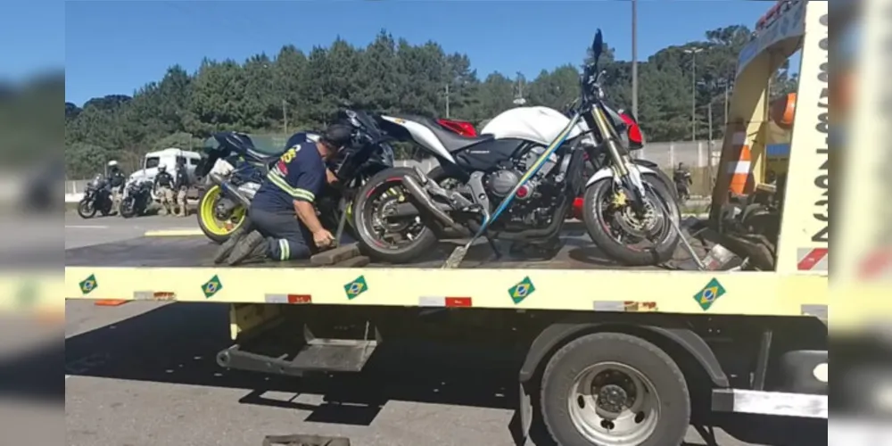 Motos foram apreendidas na região de São José dos Pinhais