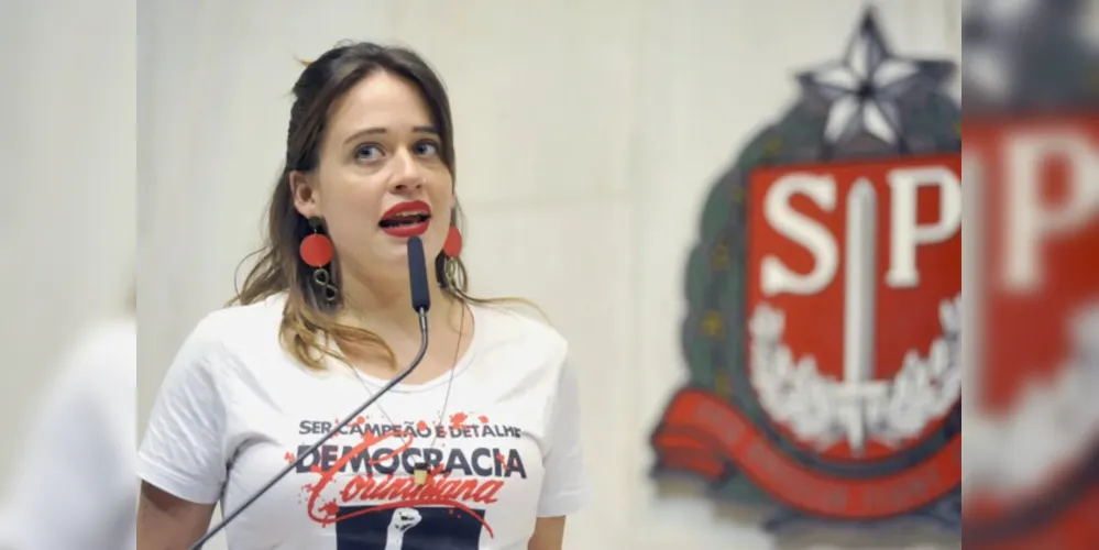 Deputada estadual Isa Penna acusou homem de assediá-la neste sábado, enquanto fazia ato de campanha