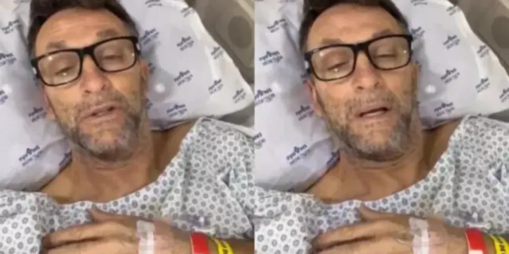 O ex-jogador mostrou as pernas imobilizadas e revelou que um dos procedimentos foi muito sério.