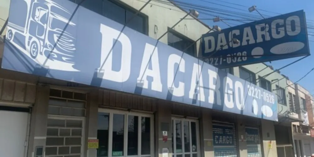 Fachada da Dacargo, empresa ponta-grossense vítima de golpes
