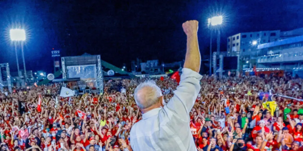 Lula em campanha eleitoral.