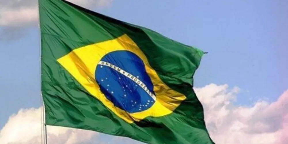 Bandeira nacional do Brasil.