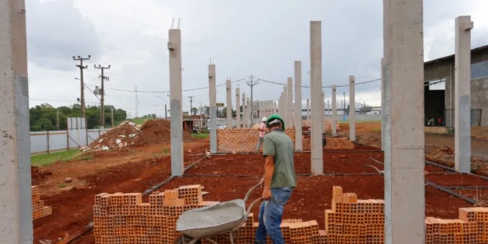 A construção civil foi uma das áreas beneficiadas com os investimentos do Estado