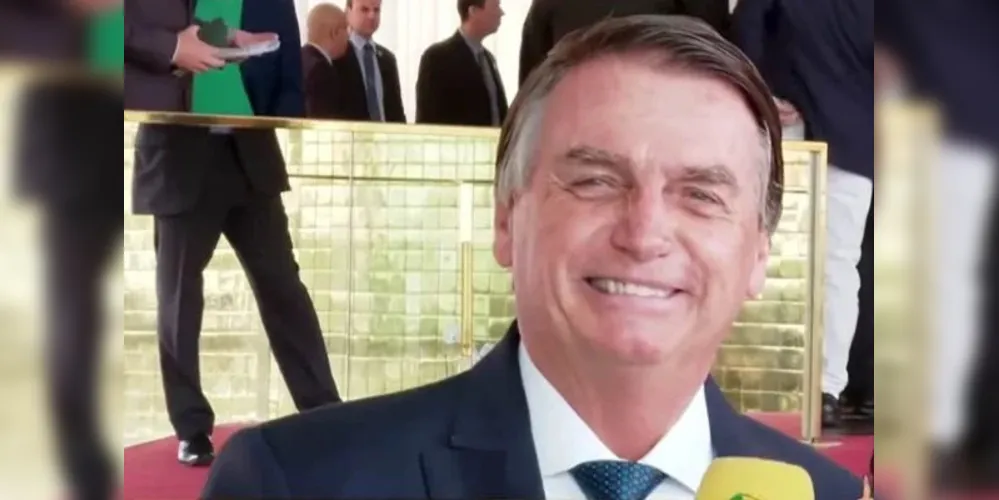 Bolsonaro na chegada do desfile de 7 de setembro.