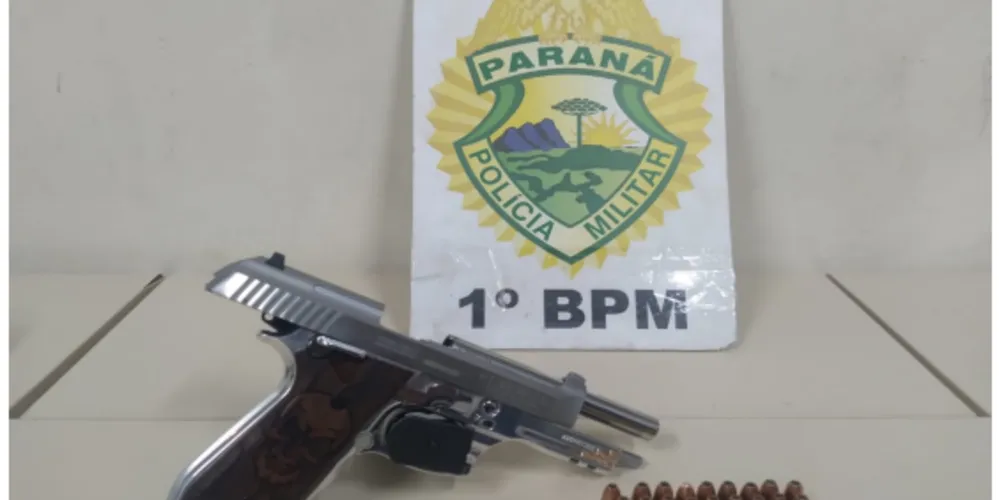 Suspeito de 33 anos estava com uma pistola 9 mm e munição