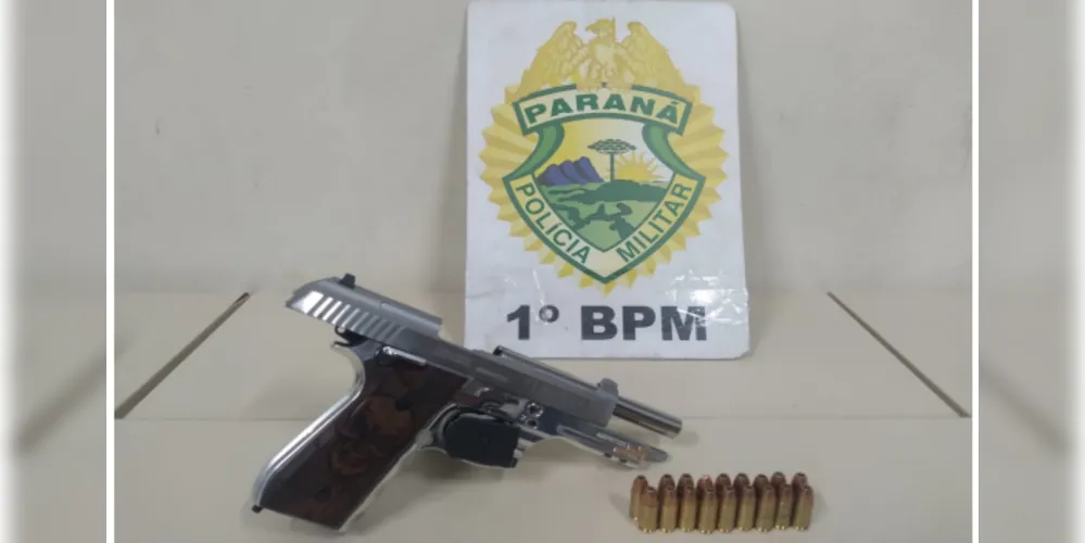 Suspeito de 33 anos estava com uma pistola 9 mm e munição