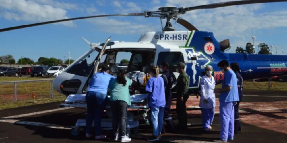 Vítima foi trazida para Ponta Grossa por conta do estado crítico dos ferimentos após o acidente
