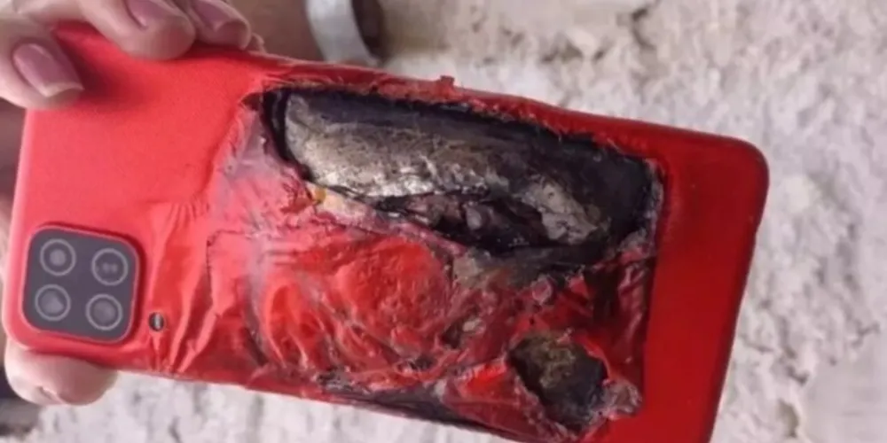 Menino assistia vídeos no aparelho quando a mulher percebeu que o dispositivo estava saindo fumaça