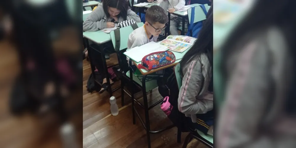 Trabalho teve várias etapas em sala de aula