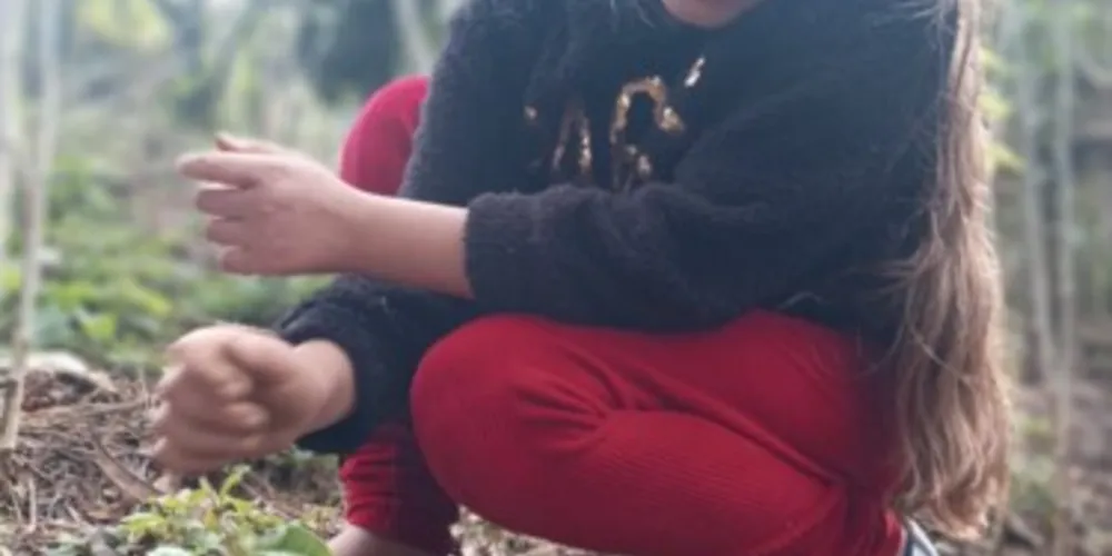 Imagens mostram momentos de união entre as crianças e a natureza