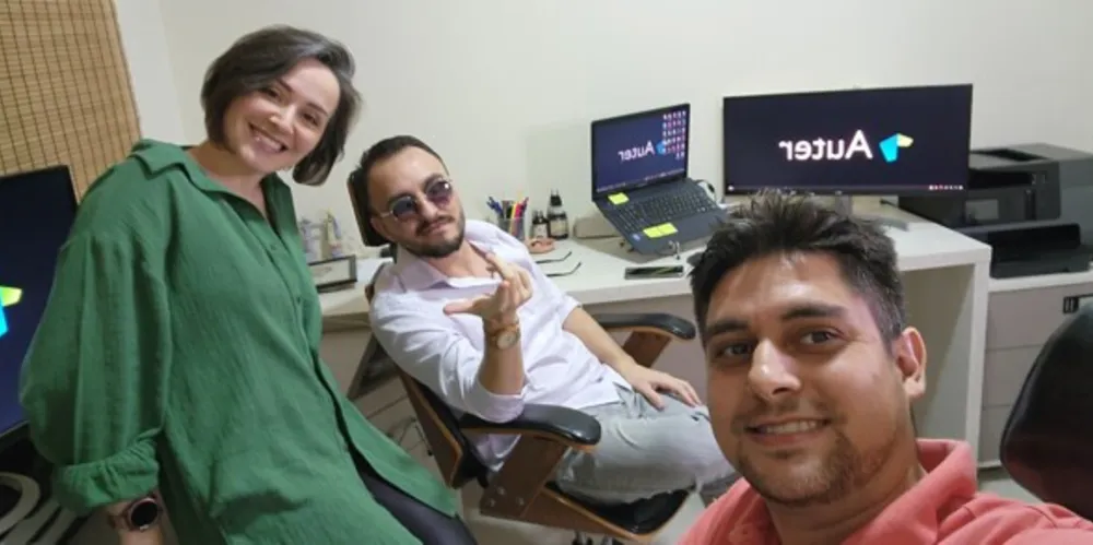 Mariana Soares, Renato Marteli e Jomar Tavares são os sócios da Auter