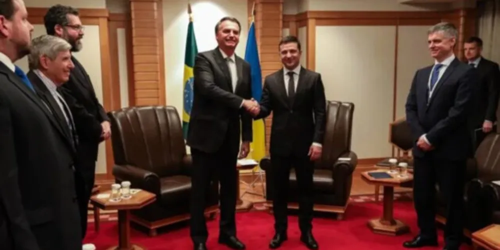Imagem ilustrativa da imagem Zelenski critica neutralidade de Bolsonaro na Guerra da Ucrânia