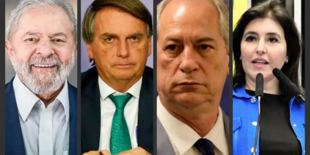 Lula, Bolsonaro, Ciro e Simone disputam a Presidência da República