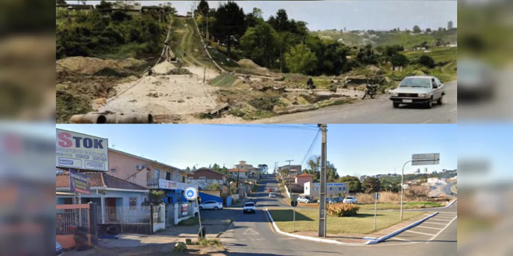 Registros mostram como era o final da Rua Londrina, próximo ao acesso a Avenida Visconde de Taunay