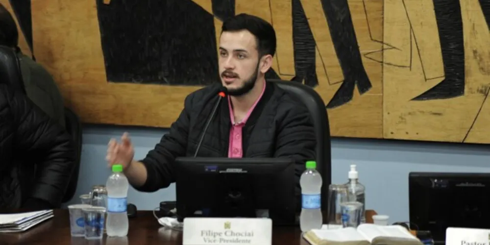 O vereador Felipe Chociai vai disputar a presidência do Legislativo