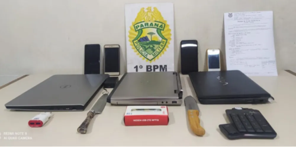 Itens foram recuperados pela Polícia Militar