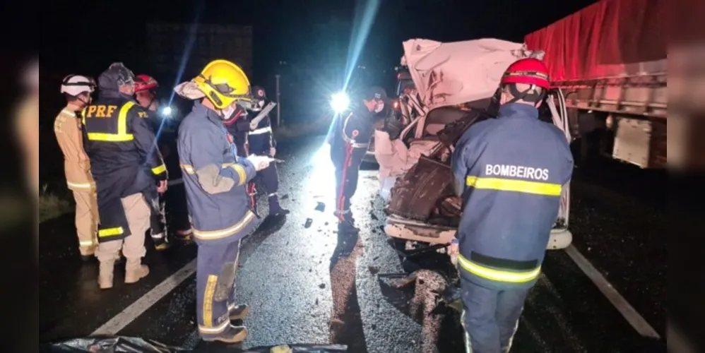 Batida aconteceu na Rodovia do Café, perto da Ambev, em Ponta Grossa